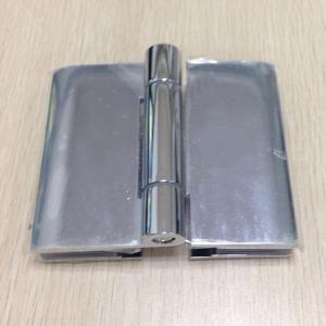 China 180 degree bathroom glass door hinge , cambered cover zinc alloy hinge on sale