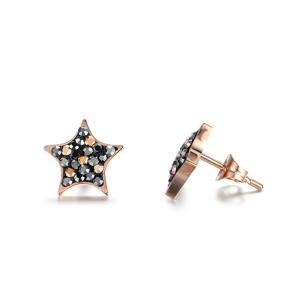 Wholesale RainSo Fashion Stainless Steel Rose Gold Star Shape Stud Earrings from china suppliers