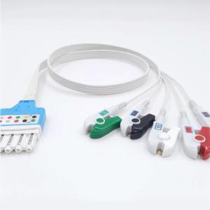 Wholesale Compatible HP / PH 5 Lead Ecg Cable , TPU DG Type ECG Patient Cable from china suppliers