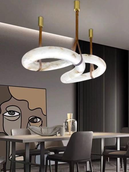 Modern Figure Eight Shape Design Living Room Kitchen Island Spanish Natural