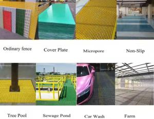 Wholesale Plastic Floor Grating Cover Molded 4x8 Fiberglass Grating Frp 385mm Walkways GRP Grating from china suppliers