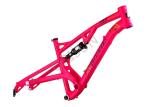 Full Suspension Trail Mountain Bike Frame Red / Yellow Color 124mm Travel