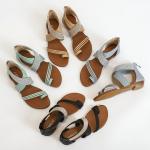 BS065 Roman Sandals Summer New Style Casual Shoes Fashion Word With Rhinestone