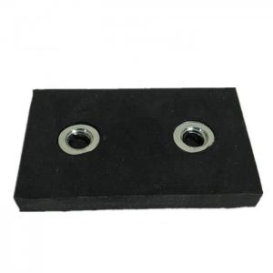 China Custom Rubber Coated Neodymium Rectangular Magnets Grade neodymium magnet with Two Holes on sale