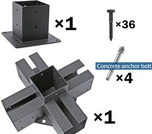 Wholesale Enhance Your Outdoor Space with Surealong's 5-Way Corner Bracket and Flange Anchors from china suppliers