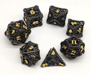 Wholesale Odorless Portable DND Dice Metal , Hand Carved Black RPG Dice from china suppliers