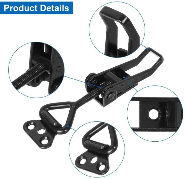 Heavy Duty Carbon Steel Stamping Latch Spring-loaded Clamp Durable Nickel Zinc