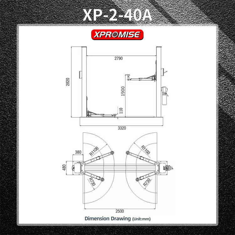 Super Quality Hydraulic Workshop Auto Two Post Car Lift