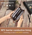 Waterproof Credit Card Wallet for Men Genuine Leather Large Capacity Multifuncti