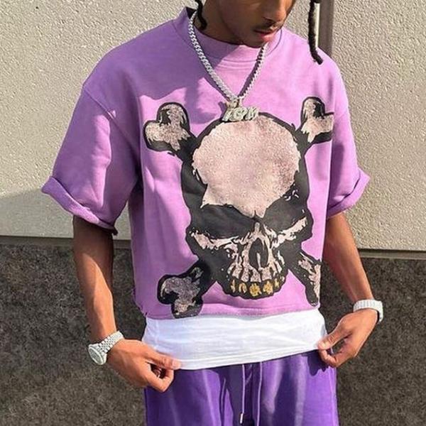 100Grams Boxy Cropped T Shirt Fabric Weight Men'S Oversized Raw Hem Drop