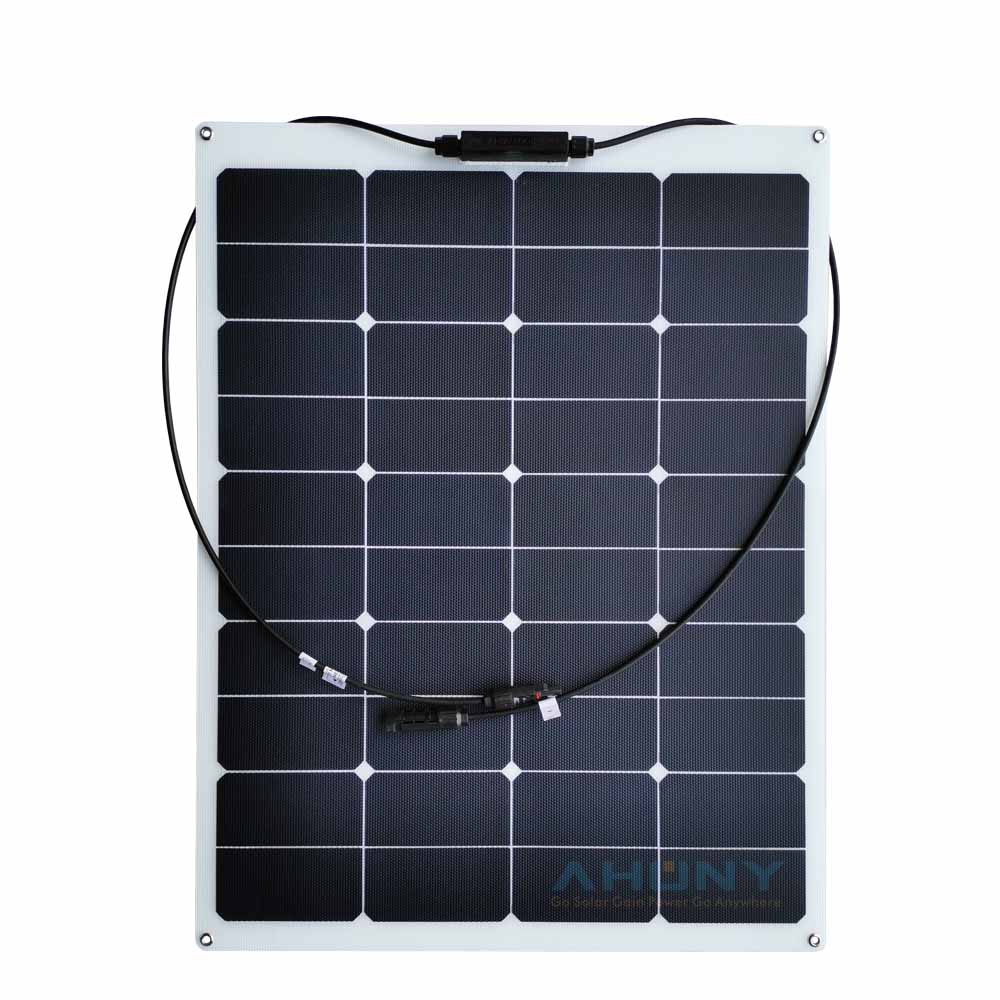 Thin Film ETFE Bendable Solar Panel Semi Flexible 12v 75 Watt water resistant Monocrystalline sol panel supplier
