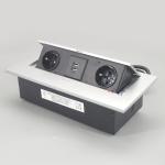 Office table furniture female to female media connectors table hidden power