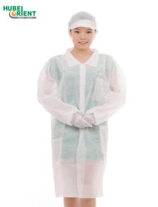 Wholesale Latex Free Disposable Polypropylene Lab Coat With Snap from china suppliers