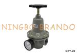 QTY-25 1'' 10 bar Pneumatic Air Regulator Pressure Reducing Valve With Gauge