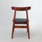 Hotel Restaurant Solid Wood Dining Chairs with Upholstered Seat and Customizable