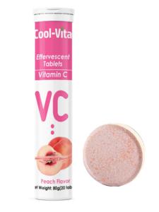 Wholesale Immune Boost Vitamin C Dispersible Tablets 500mg Peach Flavor 24 Months Shelf Life from china suppliers