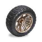 14'' Bronze Rims And 22x10-14 Tires Combo for Golf Carts/ATV, 4 ply Tubeless