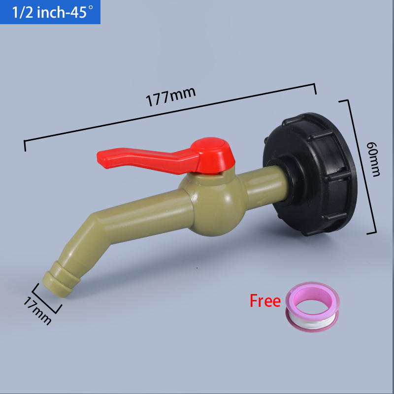 Reducing Water Waste S60x6 Adapter Faucet for IBC Tank Tap Coarse Thread 1/2 3/4 1inch
