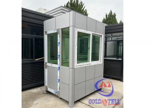 Wholesale Movable Portable Outdoor Security Booth With Light Tube Working Desk Fan Sockets from china suppliers
