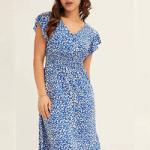 Sweet Style Floral Casual Dress Ruffle Sleeve Custom For Ladies