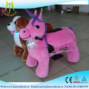 Wholesale Hansel 4 wheel kid ride electric animal scooter mini carousel rides for saleelectric rideable animal toy ride from china suppliers