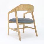 Customized Modern Wood Dining Chair for Restaurant Hotel Fabric Cover Walnut