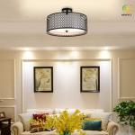 Retro Kitchen Bedroom Study Hallway Porch Iron Black Ceiling Lamp