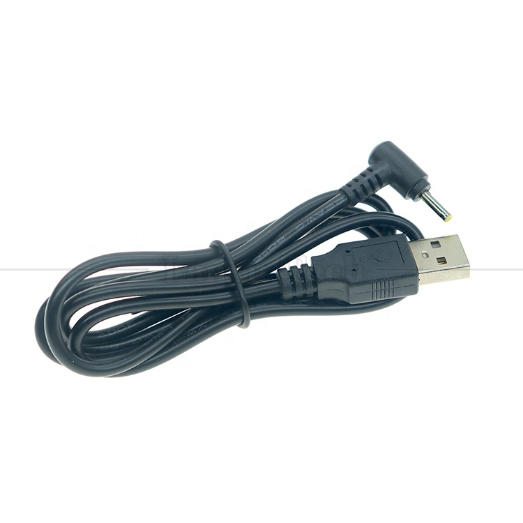 90 Degree Right Angle USB A Male to DC 2.5x0.7mm Barrel Jack Male Charger Cable for Tablet Router