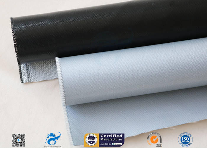 Bright Black Silicone Coated Fiberglass Cloth 0.5mm Electrical Insulation Cover