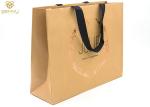 Kraft Custom Printed Paper Bags Grocery Shopping With Gold Foil Stamp Logo