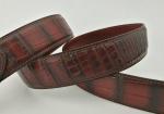 Alloy Pin Buckle Double Color Crocodile Grain Mens Coloured Belts 100 - 140cm
