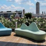 Custom Commercial Hall Lounge Public Sofa Chair Undertake Fiberglass Projects