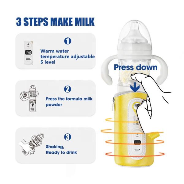 240ml Portable Bottle warmer Fast brew milk feeding Bottle With Formula powder