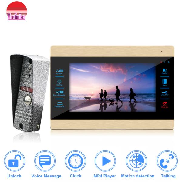 Most popular video door phone wire metal door bell video door intercom with