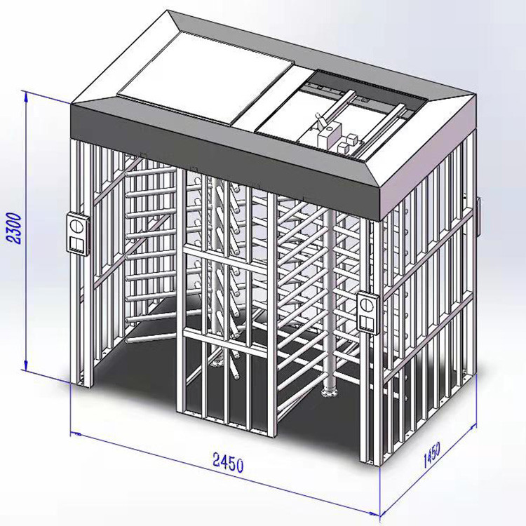 Double Lane 60W SUS304 Full Body Turnstile