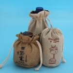 Anti Theft Hessian Drawstring Bags , Natural Color Small Jute Bags For Girl