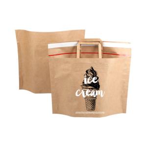 Wholesale 100% Biodegradable Kraft Mailer Paper Bag Self Adhesive Seal Sides And Bottom Gusset from china suppliers