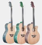 41 inch Solid Spruce wood Acoustic Guitar 2019 Drottingholm 3 colors Burst Maple