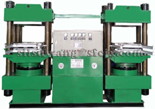 Two Station Twin Vulcanizing Press Machine PLC Control