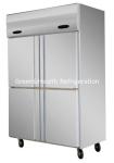 6 Doors Commercial Stainless Steel Upright Display Freezer With Danfoss