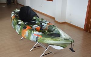 Wholesale 2.7M Sit On Top Short Recreational Touring Kayak  Army Camo Painted Open Hull from china suppliers
