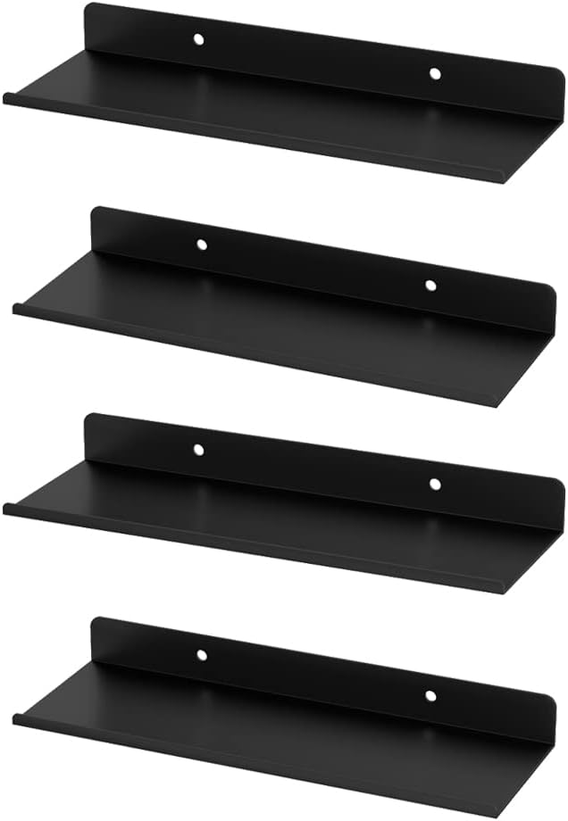 Farmhouse Rustic Designed Steel Industrial Heavy Duty Wall Mounted Floating Organizer