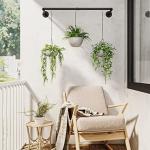Securely Mount Flower Pots with White/Black Carbon Steel Bracket Carbon Steel