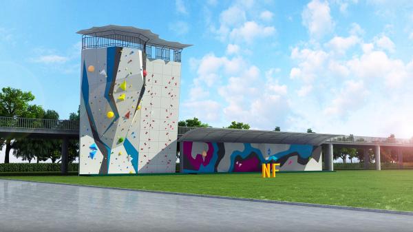 Customized Reinforced Fiber Glass Outdoor Climbing Wall With ISO9001 Certificati