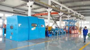 Automated Cable Twisting Machine / Sky Blue Wire Extruder Machine