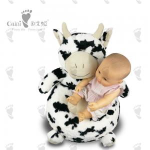 China Baby Loveable Infant Cow Pattern Couch Small Plush Sofa 53 X 41cm on sale