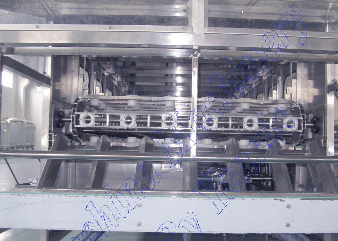 Auto 5 Gallon Water Bottle Filling Machine With Hot Alkali Washing , Rotary Type Filling