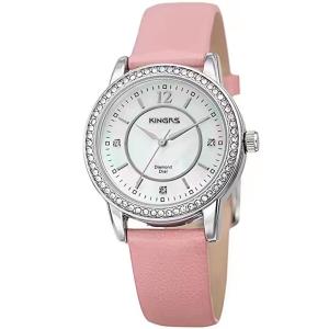 Wholesale Ladies Fashion Watches,MOP Dial Stainless steel watch with Genuine Leather strap ,OEM Women Watch from china suppliers