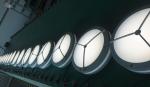 Circular Bulkhead Light Waterproof , Black Bulkhead Outdoor Light For Kitchen