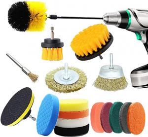 Wholesale 18 Sets Drill Sponge Scrub Brush 320g For Powerful Cleaning 20mm Filament Height from china suppliers